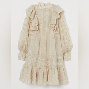 H&M Cream Polka Dot Dress